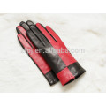 ZF5711 Black & Red Leather Glove Fashion Woman leather Gloves